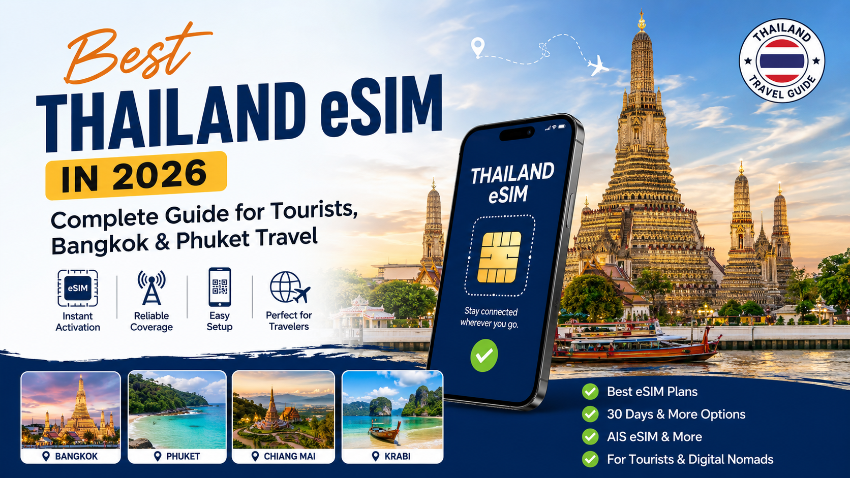 Best Thailand eSIM : Plans, Coverage &amp; Prices for Tourists