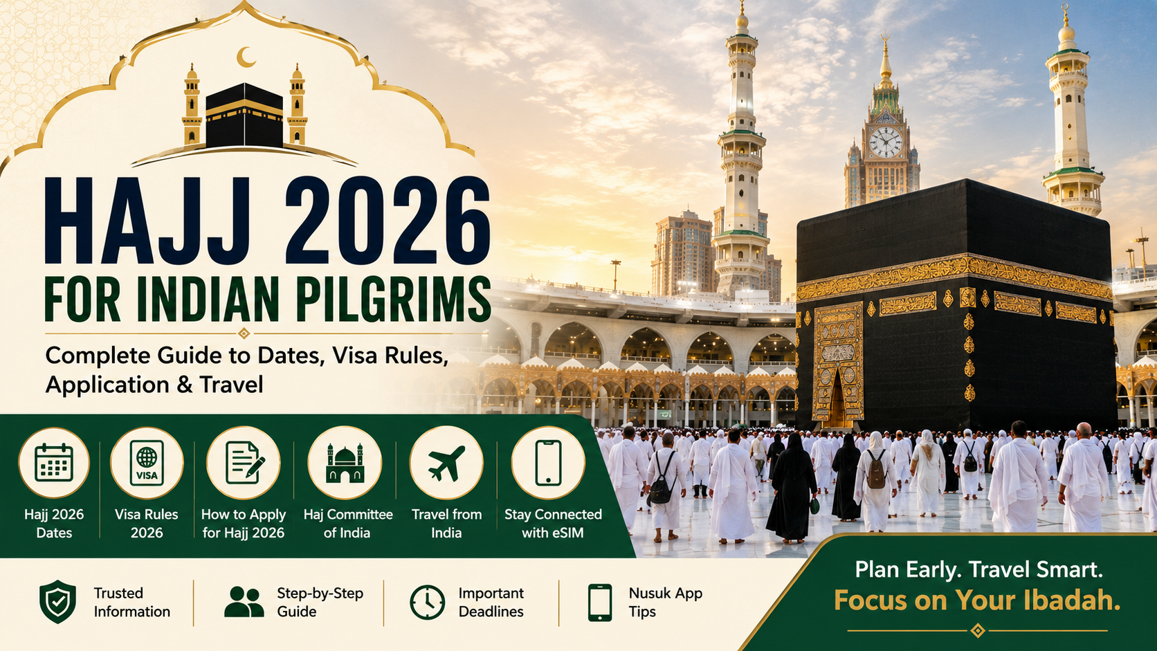 Hajj 2026 Complete Guide for Indian Pilgrims: Dates, Visa Rules, Application Process &amp; Travel Planning