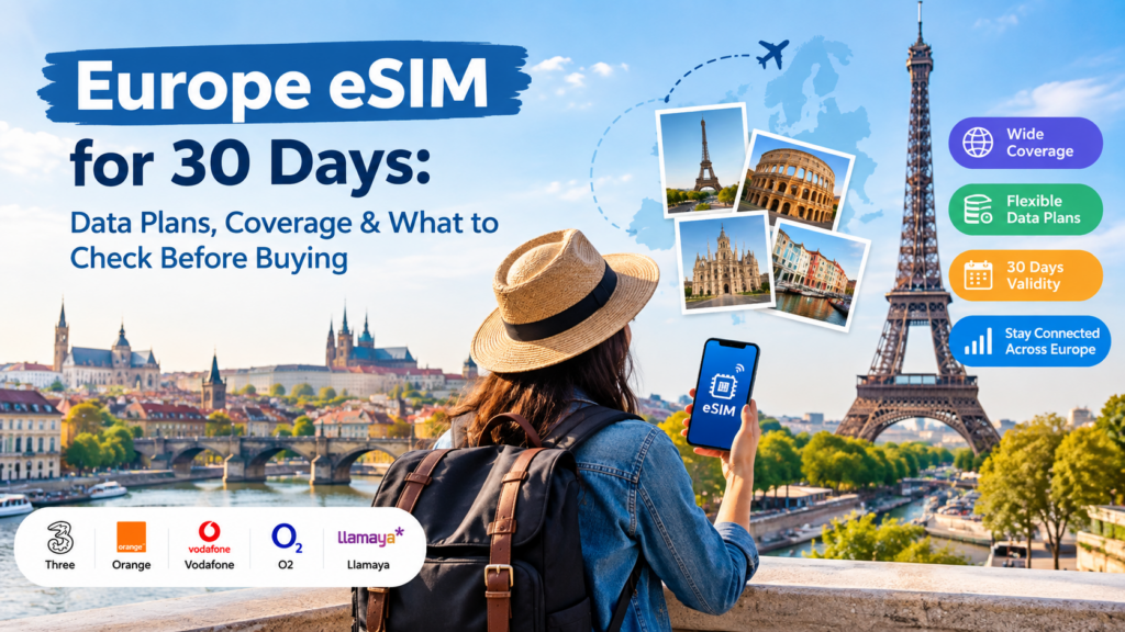 Europe eSIM for 30 Days