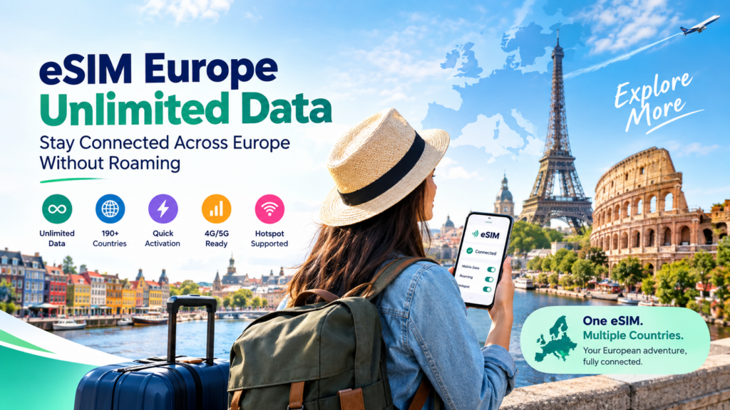 eSIM Europe unlimited data plan