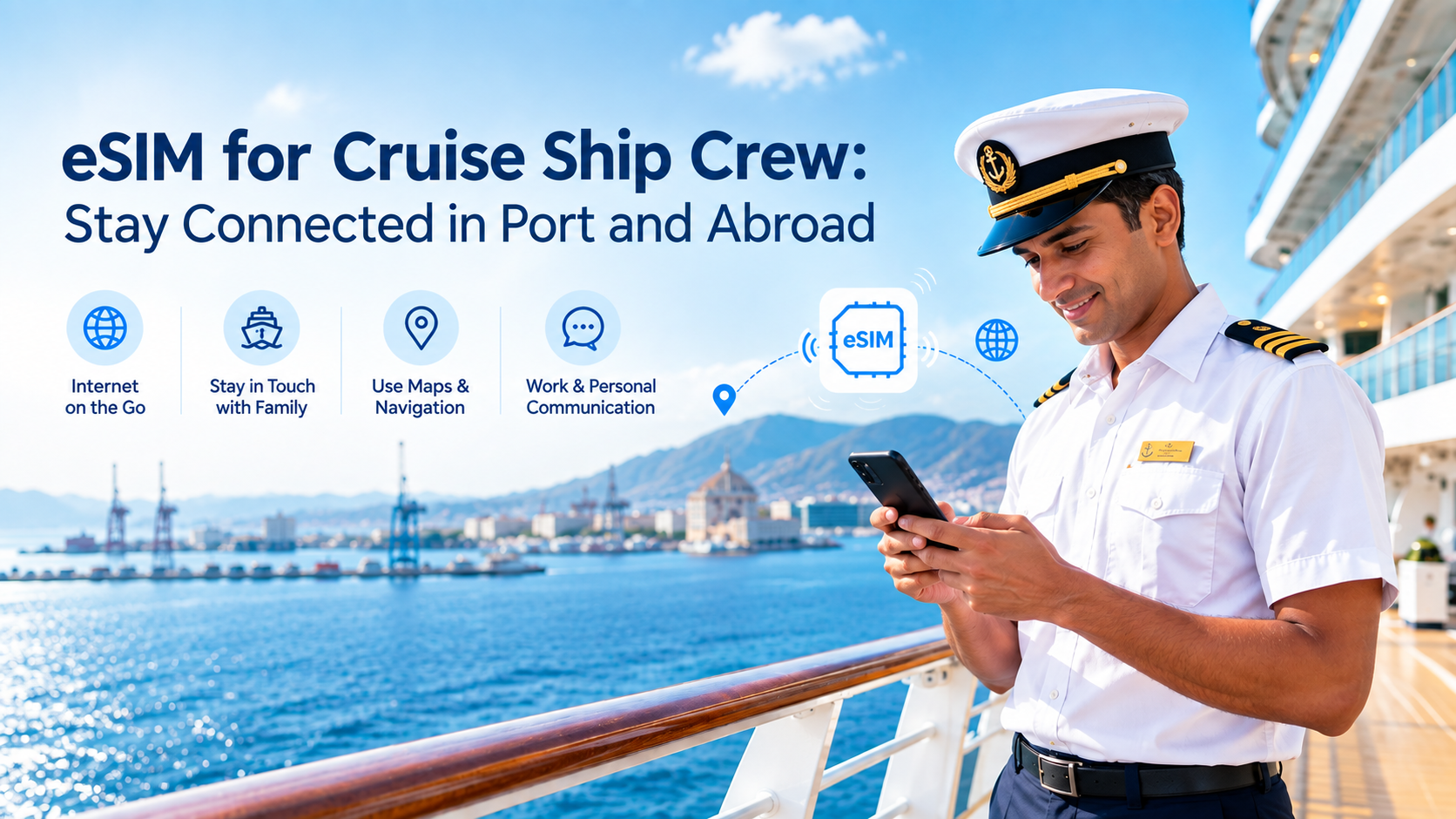 eSIM for Cruise Ship Crew: Stay Connected in Port and Abroad