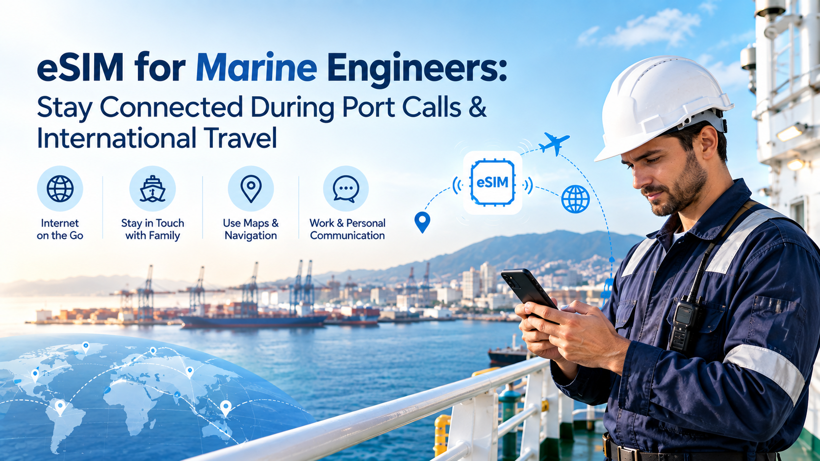 eSIM for Marine Engineers: Stay Connected During Port Calls &amp; International Travel
